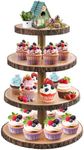 GrnVibe Cupcake Stand Wood Dessert 