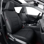 coverdream Custom Fit Seat Covers for Toyota RAV4 Limited,XLE,SE,Platinum,Adventure 2013 2014 2015 2016 2017 2018,Full Coverage Leather Seat Protector (Full Set,Black)