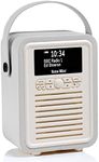 VQ Retro Mini DAB+ Digital Radio with FM, Bluetooth & Alarm Clock, Light Grey, (VQ-Mini-LG/AUS)