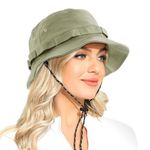 GUSTAVE® Fashion Bucket Har Wide Brim Bucket Hat with Chin Strap Lightweight Quick Dry Camping Sun Hat Travel Bucket Hat Unisex Bucket Hat for Women Men