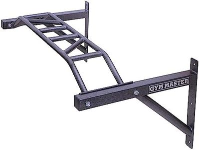 GYM MASTER Heavy Duty Wall Mounted 1.2m Wide Multi Grip Pull Up Bar