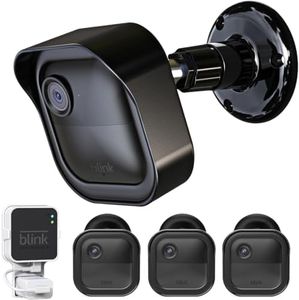 All-New Blink Outdoor Camera Housing and Mounting Bracket, 3 Pack Protective Cover and 360 Degree Adjustable Mount with Blink Sync Module Outlet Mount for Blink Camera Security System (Black)