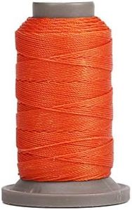 WUTA Leather Sewing Round Waxed Thread New 90 Meter Polyester Hand Sewing Line for Leather Work Cord Tool DIY (Flame Orange, 0.55mm)