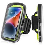 [Support Thick Cases] 6.7'' Clear Running Phone Armband, Running Essentials for Women Men, Arm Band Gear with Keycard Pocket Accessories for Exercise Walking for iPhone 15 14 13 12 Pro Max Plus Pixel