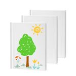 ZMCYN 3 Pack White Hardcover Blank Book 8.5x11 inch, Blank Story Writing Book Unlined Sketch Book, Hardback Blank Page Notebook for Journaling, Sketching, Writing (22 Sheets/ 44 Pages Each Notebook