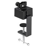 YOUSHARES Metal Desk Table Mount Clamp for Microphone Stand Table Clamp with Adjustable Interface Aperture and Two-way Fixation, Fits for Desktop and Side Panel