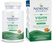 Nordic Naturals Omega Vision Support | 1460 Mg Omega 3 Fish Oil EPA & DHA With Floraglo® Lutein & Zeaxanthin Eye Health Supplement | For Healthy Eyes And Vision | Lemon Fish Oil Flavour 60 Softgels