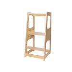 TOYBOX Baby Learning Tower Toddler Kitchen Stool, Montessori Inspired Helper Stand for Kids with Adjustable Height, Designed for Safety (Natural Wood)