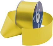 Royal Imports Poly Satin Waterproof Ribbon 2.75" (#40) for Floral & Craft Decoration, 100 Yard Roll (300 FT Spool) (MADE in ITALY) - Yellow