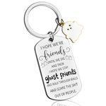 AOBIURV Best Friend Keychain Gifts For Women Friends Cute Keychain Gift For Friend Bestie Gift BFF Gifts Friendship Presents For Women Keyring Jewelry, Silver, Small, Silver, S