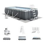 Intex 18ft x 9ft x 52in Ultra XTR Rectangular Pool Set with Sand Filter Pump, Ladder, Ground Cloth & Pool Cover