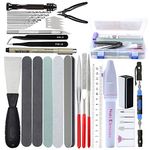 LIFEGOO Gundam Model Tools Kit, 42 in 1 Modeler Basic Tools Craft Set Hobby Building Tools Kit with Tool Case Perfect for Gundam Model Building Repairing and Fixing