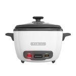 BLACK+DECKER 2-in-1 Rice Cooker and Food Steamer, 14 Cup (7 Cup Uncooked), White, RC514