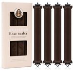 4Pcs Heatless Curls, Heatless Hair Curler Blowout Rods, Hair Curler No Heat, Overnight Blowout Hair Rollers for Women All Types of Hair, Brown