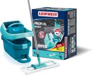 Leifheit Profi Mop and Bucket Set with Rollers, Turquoise