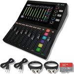 Mackie DLZ Creator Adaptive Digital Mixer for Podcasting, Streaming and YouTube with XLR & Instrument Cables, 32GB microSD Card and StreamEye Polishing Cloth