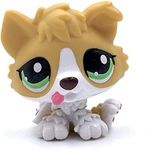 LPSCB Custom-Made Baby for Collie #272 Yellow White 1 Inch Puppy Mini Pet Shop Dog Toys 272S