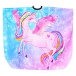 Kids Haircut Cape, Unicorn Dinosaur Barber Cape with Adjustable Neckline, Hair Cutting Cover Apron Gown for Girls Boys (Pink Unicorn)