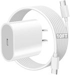 iPad Pro Charger, 20W USB C Charger with 10ft USB C to C Charging Cable for iPad Pro 13/12.9/11 inch, iPad Air 13/11 inch 5/4th Generation, iPad 10, iPad Mini 6