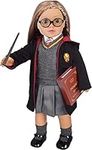 ebuddy Hermione Granger- Inspired Doll Clothes Shoes for American Girl Dolls: 10pc Hogwarts-Uniform Set with Imitate Magic Book