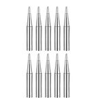uxcell Soldering Iron Tips 4mm x 6.5mm Flat Edge Replacement for Solder Station Tip 900M-T-1.6D Silver 10pcs