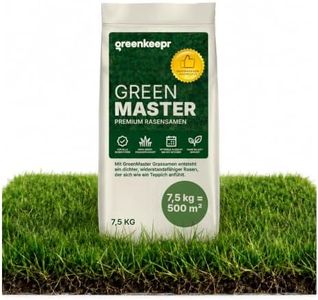 Greenkeepr GreenMaster Premium Rasensamen 7,5 kg | Für Nachsaat & Neuanlage | Dichter, strapazierfähiger Rasen | Schnelles & kräftiges Wachstum | Profi-Qualität für größere Flächen