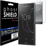 TECHGEAR [2 Pack] Screen Protectors to fit Sony Xperia XZ1 [ghostSHIELD Edition] Genuine Reinforced Flexible TPU Screen Protector Guard Covers with Full Screen Coverage inc Curved Screen