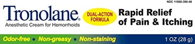 TRONOLANE Dual Action Anesthetic Cream For Hemorrhoids Pack of 5