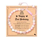 Birthday Gifts for Girls, 2 year old Girl Gifts, Sweet 2 Birthday Bracelet Gifts for Sister Niece Daughter Granddaughter