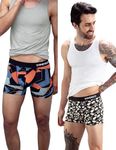 DAMENSCH Men Deo-Soft Supima Modal Trunks-Pack of 2-Breezy Black, Misty Blue-Medium