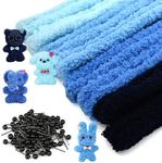Stranthother 20Pcs 39 Inches Blue Pipe Cleaners Chenille Stems Soft Thick Pipe Stems Long Chenille Stems Craft Supplies Coral Fleece Pipe Cleaners DIY Plush for Kids