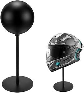 motofans® Helmet Stand Metal, Rotation Metal Stand Desktop Hanger Rack Helmet Stand Display for Motocycle Helmet, Caps,Hat, and Rugby Helmet