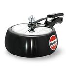 Hawkins Contura Black 3.5 Litre Pressure Cooker, Hard Anodised Cooker, Handi Cooker, Black (CB35)