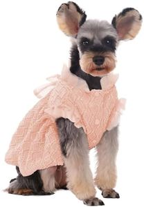 Kuoser Dog Dress, Cute Dog Dresses for Large Dogs Girl Elegant Puppy Tutu with Bow-Knot, Doggie Princess Costume Pet Outfit for Birthday Party Christmas Halloween Wedding, Pink XL