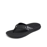 Reef Women's Santa Ana Flip-Flop, Black/White, 5 UK