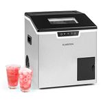 Klarstein 3L Small Ice Maker Machine, Counter Top Ice Machine For Home and Kitchen, Fast Operation, 20 kg of Crushed and Bullet Ice, Safety Alarms, Self-Cleaning Countertop Ice Cube Maker Machine