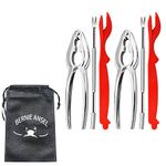 Crab Claw Crackers and Tools Set, Seafood Tools Set Crab Leg Crackers and Picks Tools Including 2 Lobster Shell Crackers and 6 Seafood Forks Kit