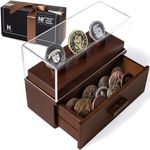 Premium Challenge Coin Display Case – Preserve The Memories with The Podium – Christmas Gift for Men – Luxury Military Coin Display Case and Wooden Challenge Coin Holder