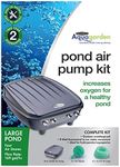 Aquagarden, Pond Air Pump Kit, Outdoor Weather Proof air Pump, Four Outlet Pond Oxygenator, Inc 4 Air Stones & 4 Air Lines, 169 gal/hr Flow Rate, Economical to Run, for Large Ponds