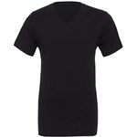 Canvas Mens Jersey Short Sleeve V-Neck T-Shirt (S) (Black)