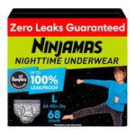 Ninjamas Pampers Nighttime Bedwetting Underwear Boy, Size 8, 68 Count, Disposable Nighttime Underwear