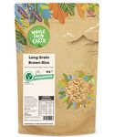 Wholefood Earth Long Grain Brown Rice 2 kg | GMO Free | Natural | Source of Fibre