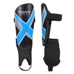 TAGVO Soccer Shin Guards, Kids Soccer Equipment with Ankle Sleeves Protection, Youth Sizes Child Soccer Shin Pads for Boys Girls