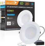 10 Inch Recessed LED Commercial Downlight with J-Box, Wattage Adjustable 22/29/37.5W,3 Color Selectable 3000K-5000K, 120-277V, Dimmable, IC Rated,Canless LED Downlight,UL & Energy Star