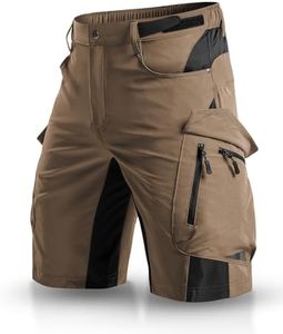XKTTAC Men's Outdoor Quick Dry Lightweight Cargo Shorts for Hiking, Casual, Camping, Tactical, Fishing, Golf, Travel with 6 Pockets (Khaki, Medium)