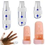 Loobas 5 PCS Finger Splint for Straightening，Adjustable Support Protectors Brace Stabilizer Knuckle Immobilizer Broken Pain As the picture