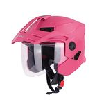 Steelbird Sbh-23 Brutal Isi Certified Open Face Motorcycling Helmet(Large 600 Mm,Dashing Pink With Clear Visor)