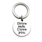 Drive Safe Handsome I Love You Keychain Gifts for Boyfriend Husband Dad Valentines Day Gift Christmas Gift Stocking Stuffer Staidness Steel Keychain Gifts