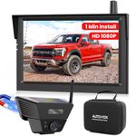 AUTO-VOX Solar Wireless Reversing Camera Kit: 1-Min DIY Install, 5" 1080P HD Dual Channel Monitor, Protective Carry Case, Stable Signal, IP69 Waterproof Magnetic Reverse Camera for Motorhome,Trailer