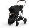 Cybex Gazelle S All-in-One Toddler and Baby Stroller with Over 20 Modular Configurations, Ergonomic Near-Flat Recline, Shopper Basket, and Compact Fold, Moon Black, Silver Frame